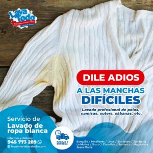 Lavandería Profesional eliminar las Manchas Lima