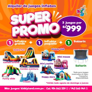 PROMOCION JUEGOS INFLABLES LIMA PERU