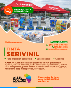 fabricacion tintas serigraficas para plasticos PVC lima peru