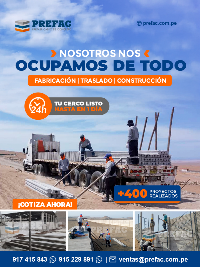 cerco prefabricados concreto construccion lima peru